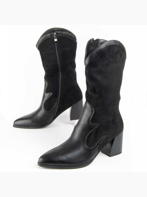 Botte à Talons Matière Synthétique Et Textile Montevita - Kiabi Botte à Talons Matière Synthétique Et Textile Montevita - Kiabi