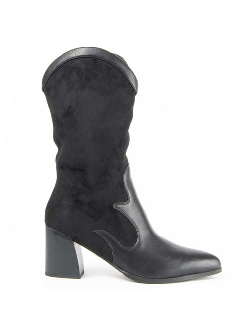 Botte à Talons Matière Synthétique Et Textile Montevita - Kiabi Botte à Talons Matière Synthétique Et Textile Montevita - Kiabi
