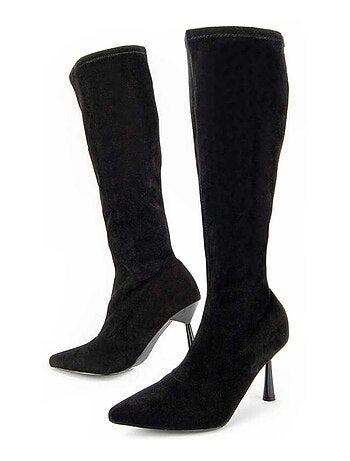 Botte à Talons Matière Synthétique Et Textile Montevita