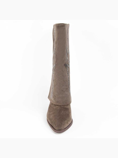 Botte à Talons Matière Synthétique Et Textile Montevita - Kiabi Botte à Talons Matière Synthétique Et Textile Montevita - Kiabi