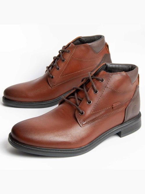 Botte Cuir Naturel Purapiel - Kiabi Botte Cuir Naturel Purapiel - Kiabi