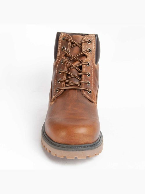 Botte Cuir Naturel Purapiel - Kiabi Botte Cuir Naturel Purapiel - Kiabi