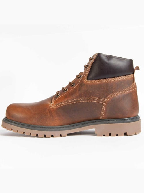 Botte Cuir Naturel Purapiel - Kiabi Botte Cuir Naturel Purapiel - Kiabi