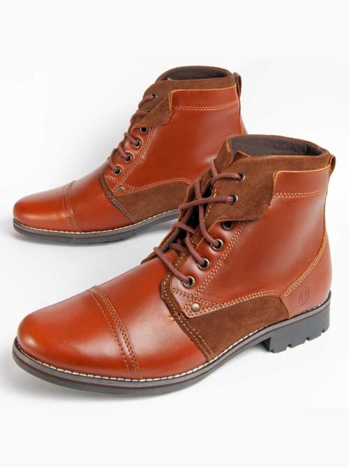 Botte Cuir Naturel Purapiel - Kiabi Botte Cuir Naturel Purapiel - Kiabi