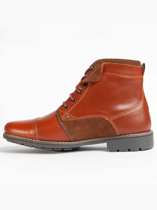 Botte Cuir Naturel Purapiel - Kiabi Botte Cuir Naturel Purapiel - Kiabi