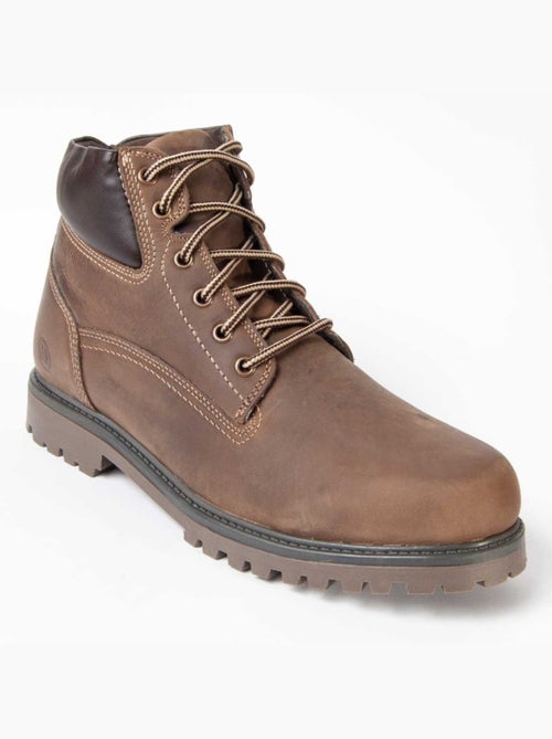 Botte Cuir Naturel Purapiel - Kiabi Botte Cuir Naturel Purapiel - Kiabi
