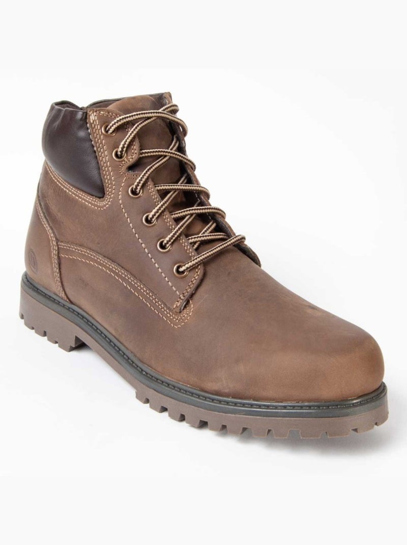 Botte Cuir Naturel Purapiel Marron - Kiabi