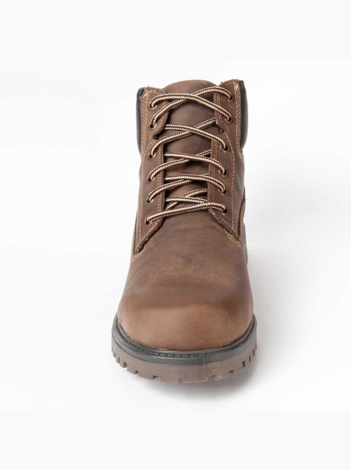 Botte Cuir Naturel Purapiel - Kiabi Botte Cuir Naturel Purapiel - Kiabi