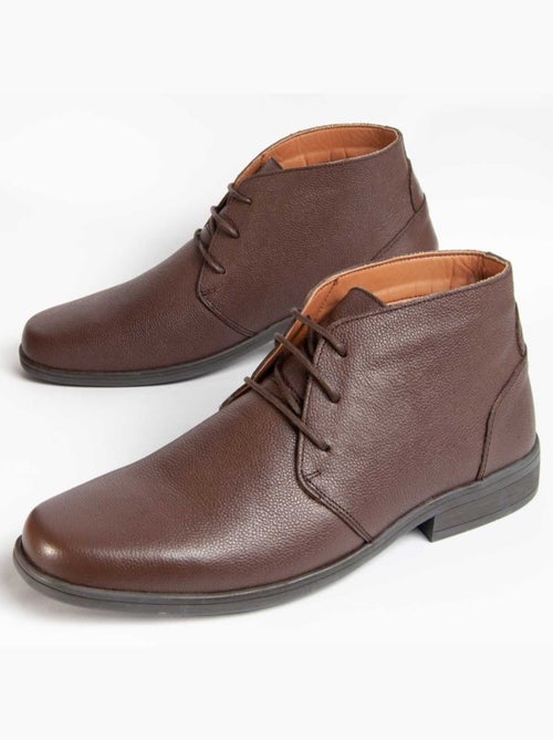 Botte Cuir Naturel Purapiel - Kiabi Botte Cuir Naturel Purapiel - Kiabi