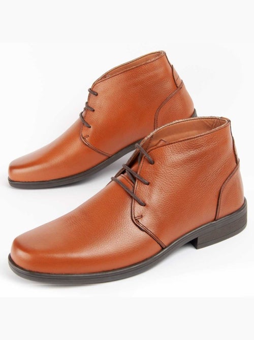 Botte Cuir Naturel Purapiel - Kiabi Botte Cuir Naturel Purapiel - Kiabi