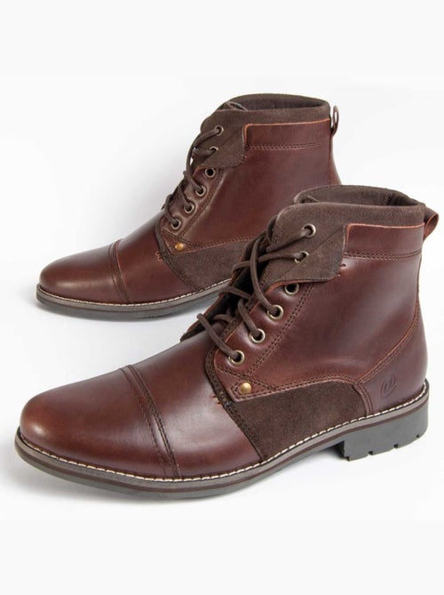 Botte Cuir Naturel Purapiel - Kiabi Botte Cuir Naturel Purapiel - Kiabi