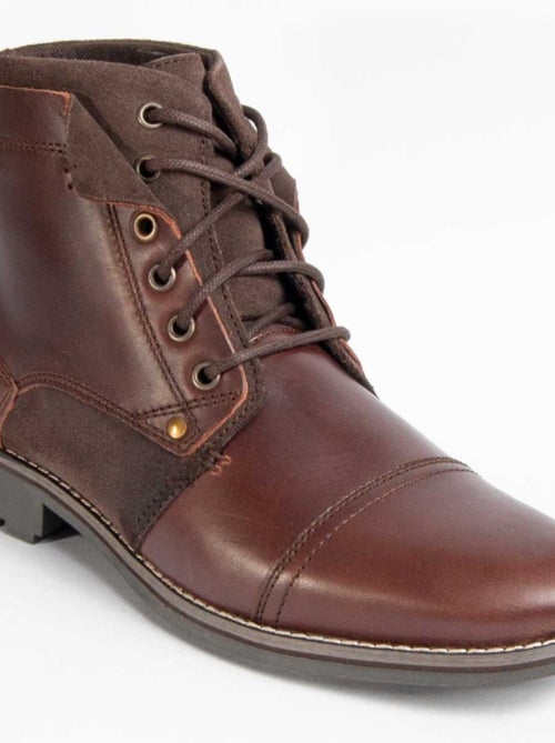 Botte Cuir Naturel Purapiel - Kiabi Botte Cuir Naturel Purapiel - Kiabi