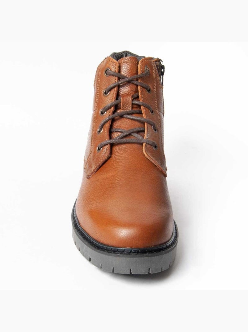 Botte Cuir Naturel Purapiel Marron - Kiabi