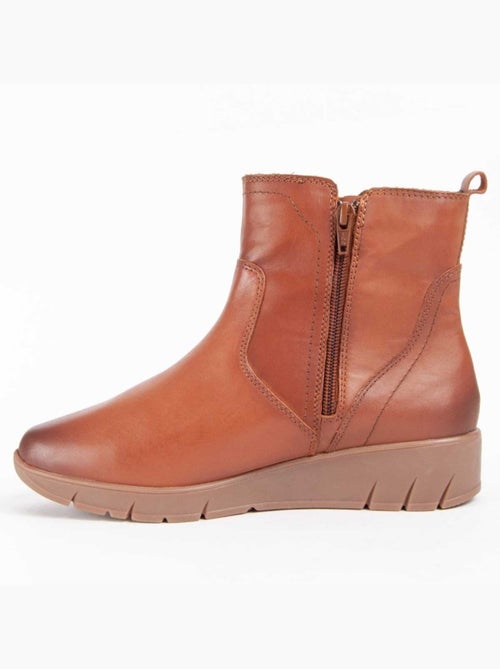Botte Cuir Naturel Purapiel - Kiabi Botte Cuir Naturel Purapiel - Kiabi