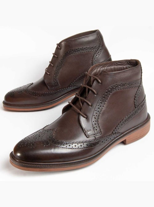 Botte Cuir Naturel Purapiel - Kiabi Botte Cuir Naturel Purapiel - Kiabi
