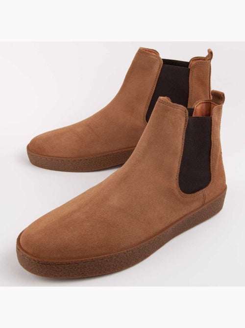 Botte Cuir Naturel Purapiel - Kiabi Botte Cuir Naturel Purapiel - Kiabi