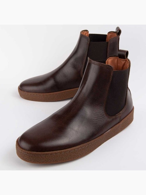 Botte Cuir Naturel Purapiel - Kiabi Botte Cuir Naturel Purapiel - Kiabi