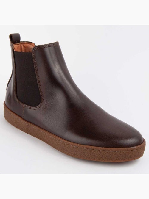 Botte Cuir Naturel Purapiel - Kiabi Botte Cuir Naturel Purapiel - Kiabi