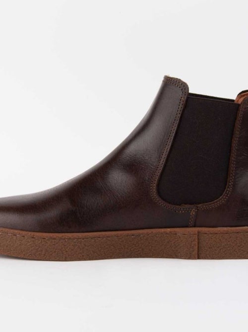 Botte Cuir Naturel Purapiel - Kiabi Botte Cuir Naturel Purapiel - Kiabi