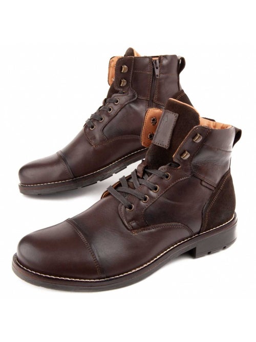Botte Cuir Naturel Purapiel - Kiabi Botte Cuir Naturel Purapiel - Kiabi