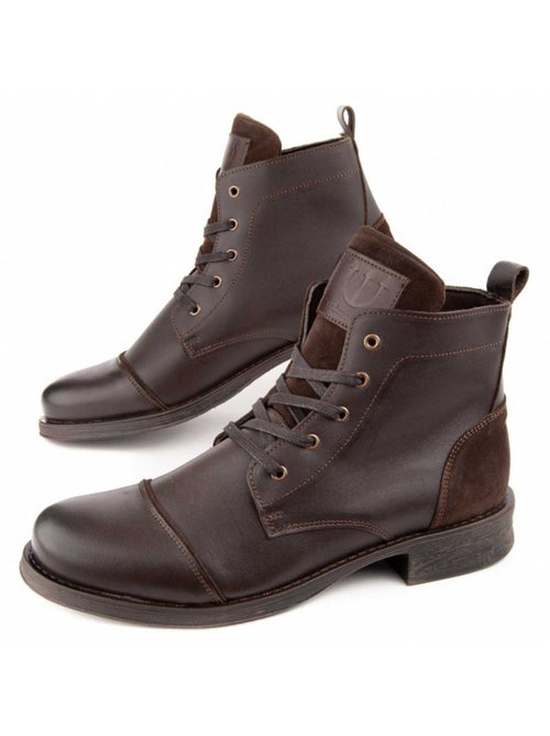 Botte Cuir Naturel Purapiel - Kiabi Botte Cuir Naturel Purapiel - Kiabi