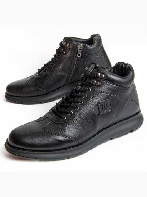 Botte Cuir Naturel Purapiel - Kiabi Botte Cuir Naturel Purapiel - Kiabi