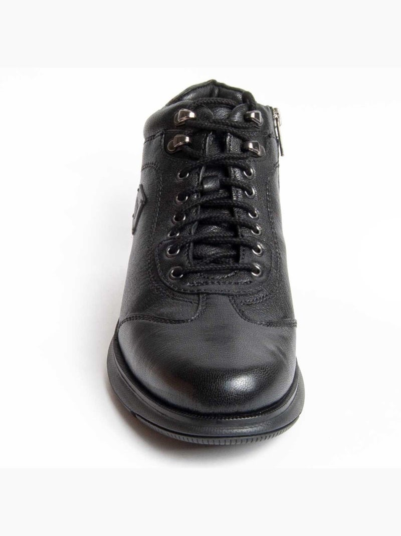 Botte Cuir Naturel Purapiel Noir - Kiabi