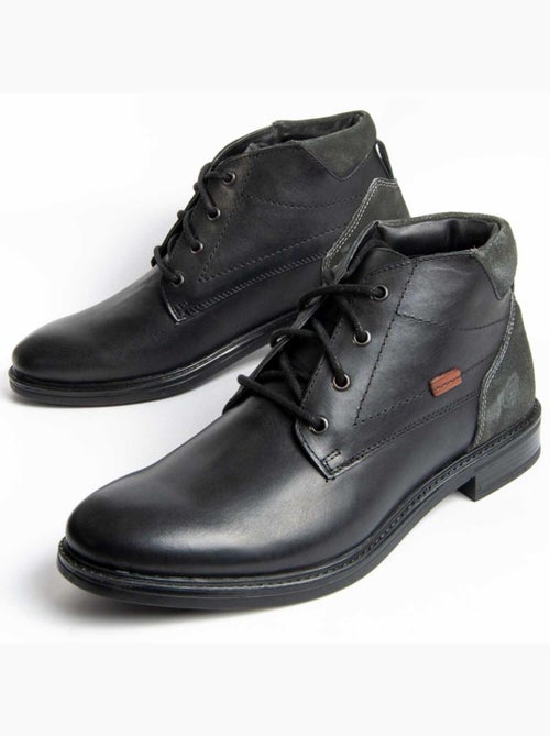 Botte Cuir Naturel Purapiel - Kiabi Botte Cuir Naturel Purapiel - Kiabi