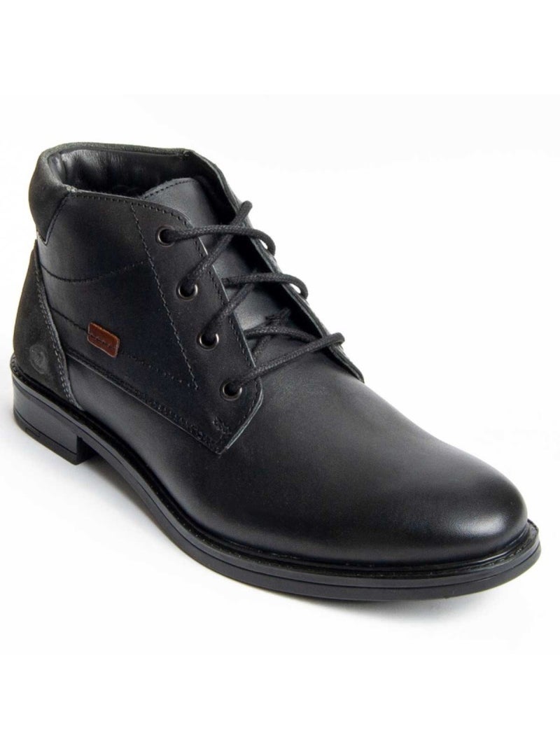 Botte Cuir Naturel Purapiel Noir - Kiabi