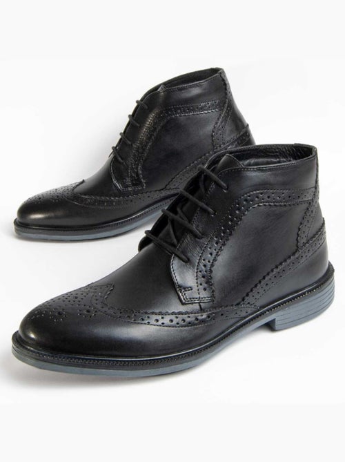 Botte Cuir Naturel Purapiel - Kiabi Botte Cuir Naturel Purapiel - Kiabi