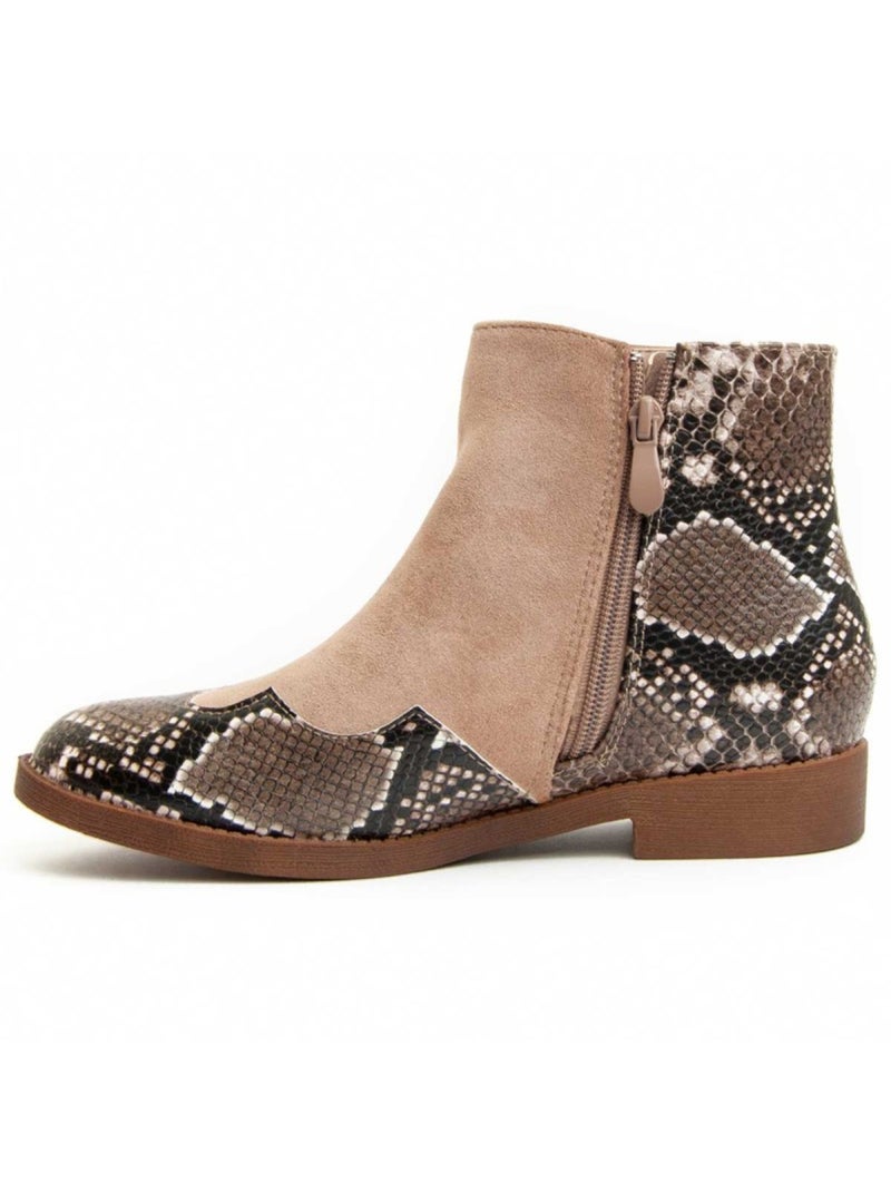 Botte De Cheville Matériel Synthétique Montevita Beige - Kiabi