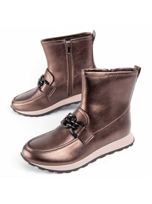 Botte De Cheville Matière Synthétique Et Textile Montevita - Kiabi Botte De Cheville Matière Synthétique Et Textile Montevita - Kiabi