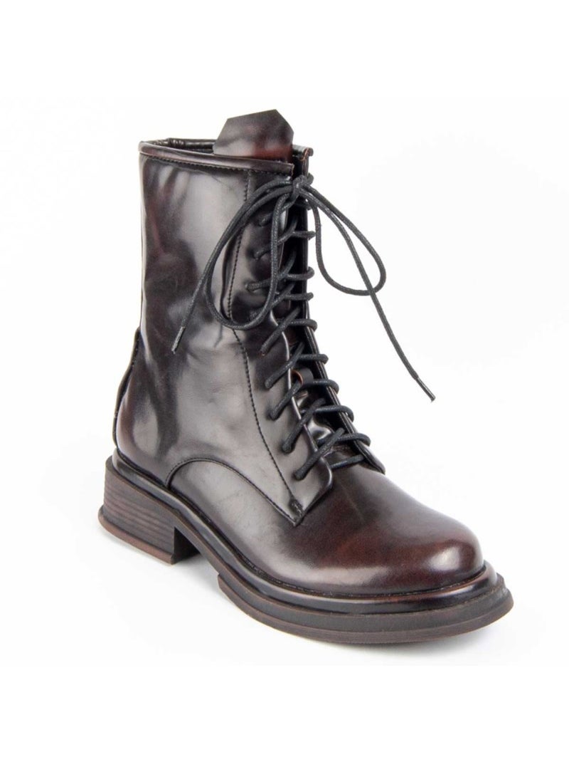 Botte De Cheville Matière Synthétique Et Textile Montevita Marron - Kiabi