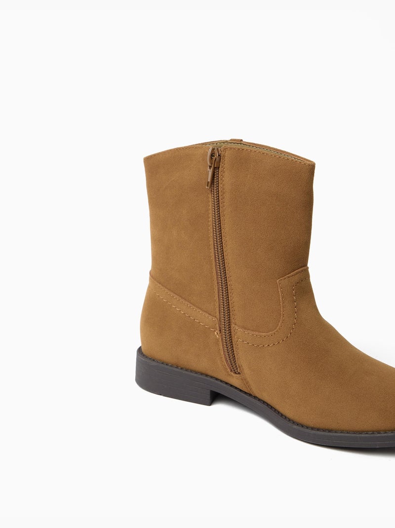 Bottes à franges, mo fashion Beige - Kiabi