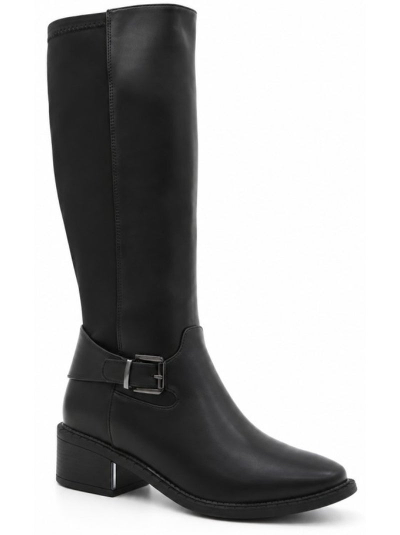 Bottes à talon matière synthétique montevita Noir - Kiabi