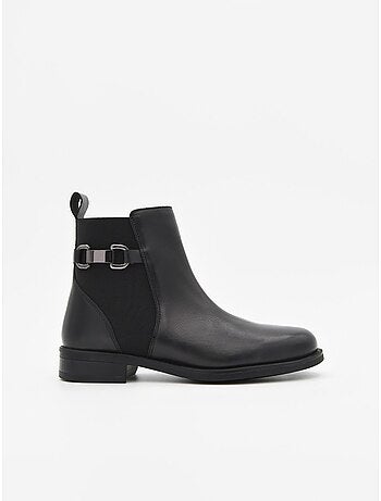 Bottes Basses Cuir Naturel Purapiel