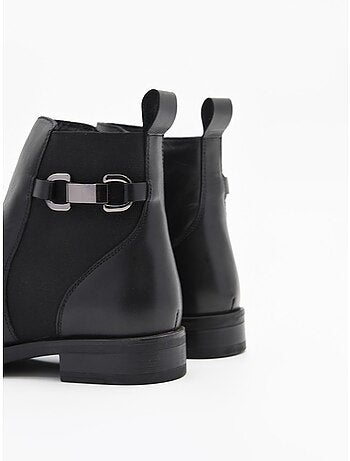 Bottes Basses Cuir Naturel Purapiel