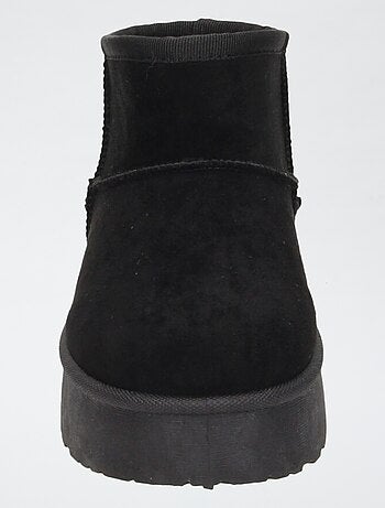 Bottes basses en suédine