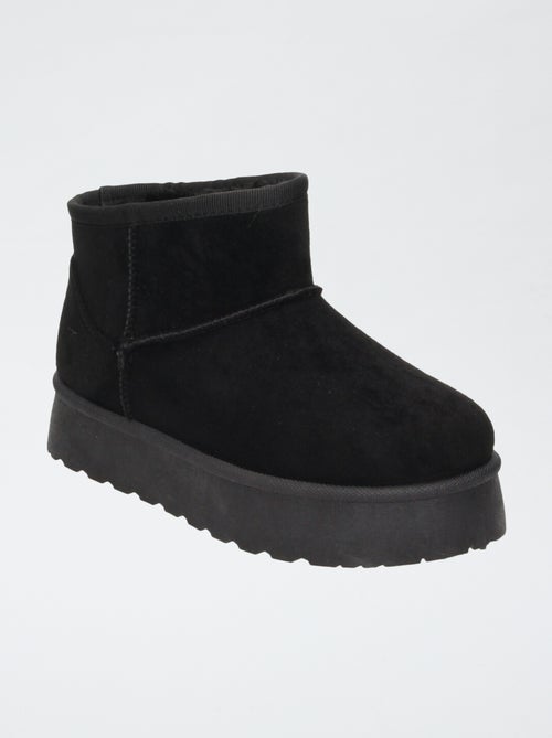 Bottes basses en suédine - Kiabi