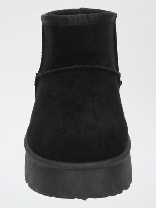 Bottes basses en suédine - Kiabi