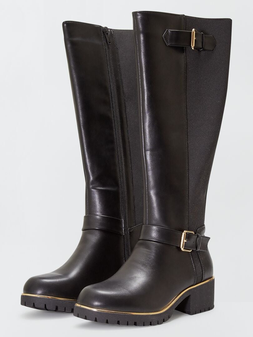 Bottes Cavalier Covalliero Mixte Adulte - Noir, Taille 40