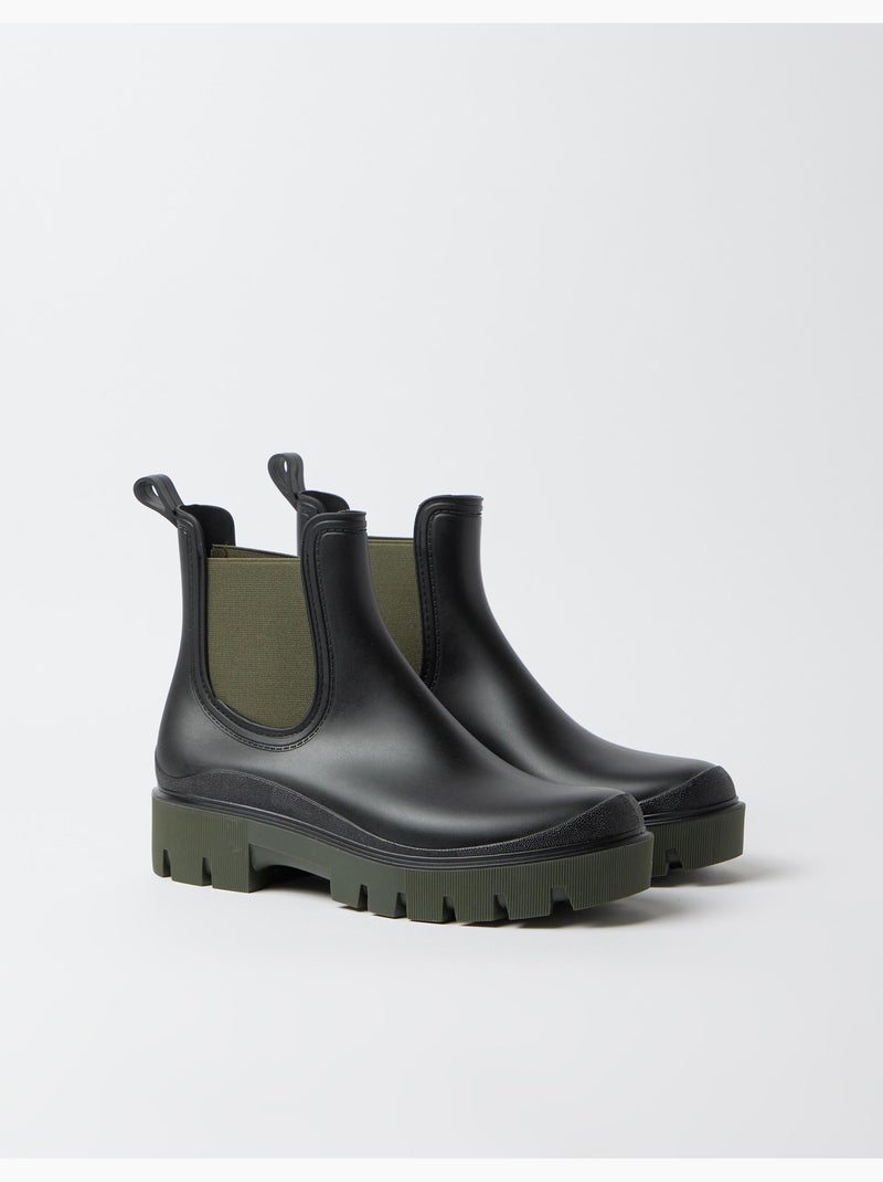 Bottes contrastantes, mo fashion Noir - Kiabi