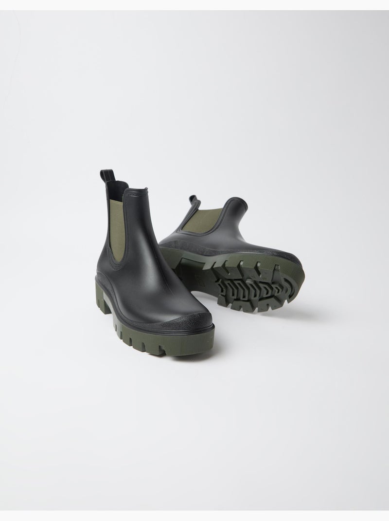 Bottes contrastantes, mo fashion Noir - Kiabi