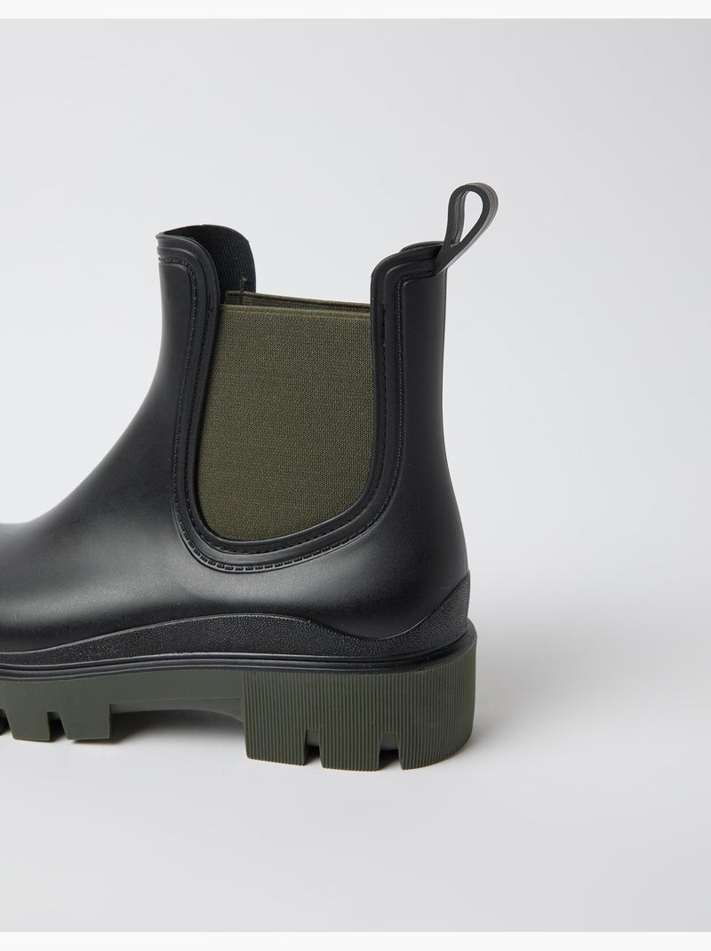 Bottes contrastantes, mo fashion Noir - Kiabi