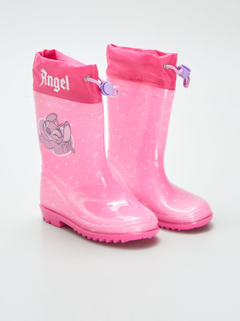 Bottes de pluie 'Angel' 'Stitch' 'Disney' Rose - Kiabi