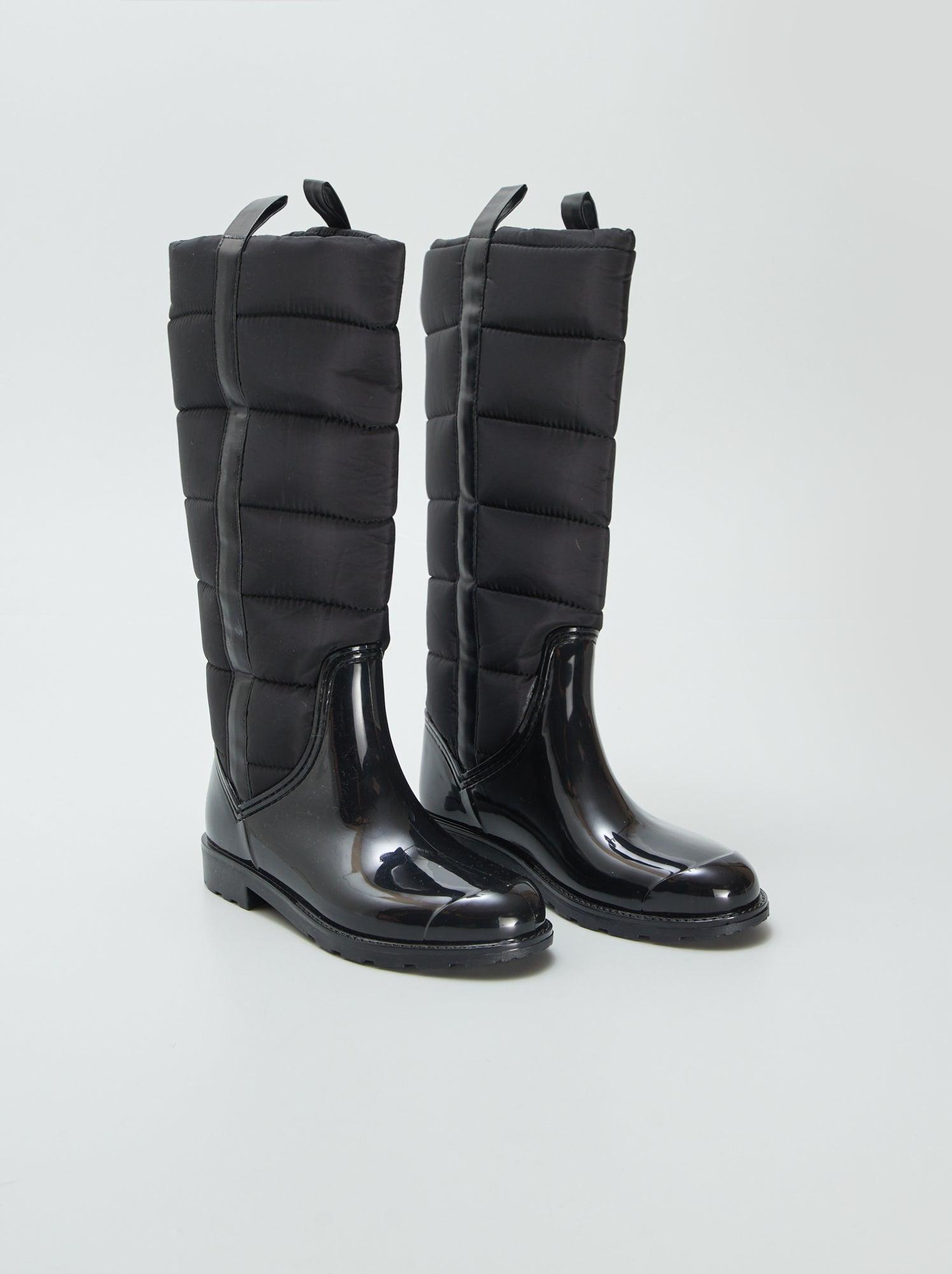 Bottes de pluie avec tiges matelassees doublees polaire