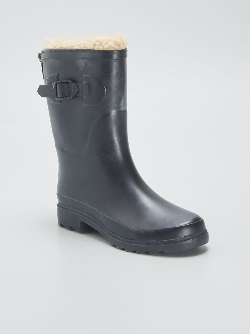 bottes de pluie fourrées