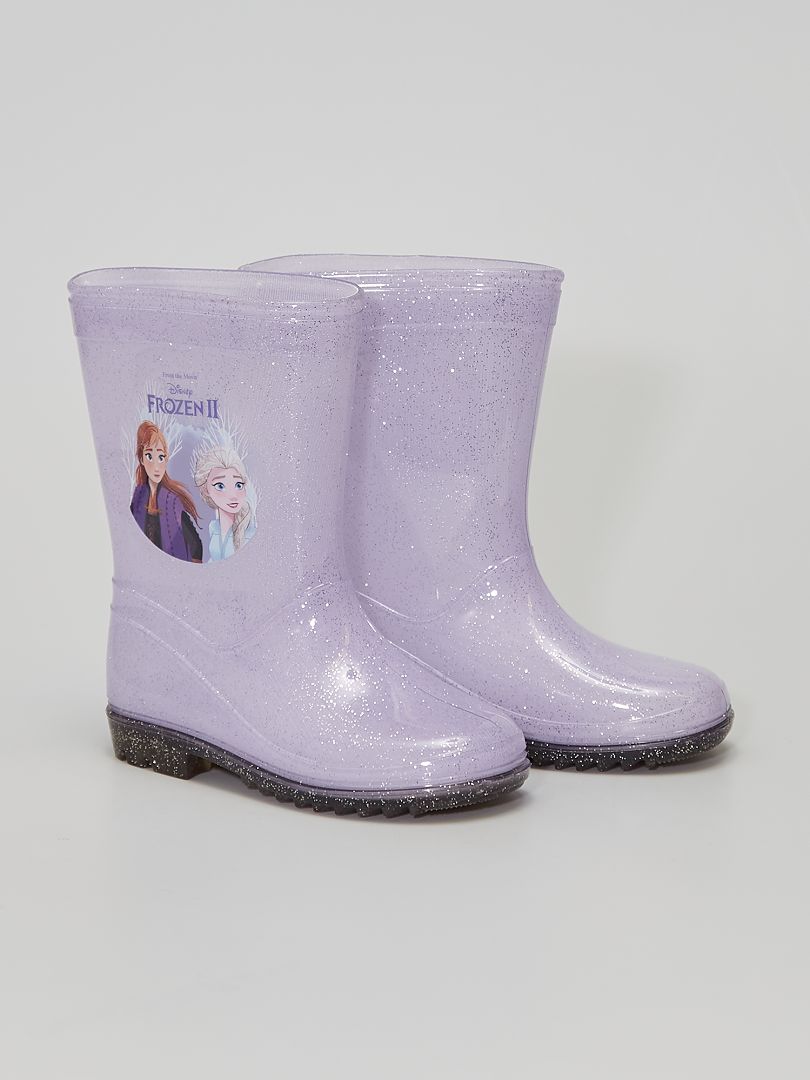 Bottes de pluie 'La reines des neiges' violet - Kiabi