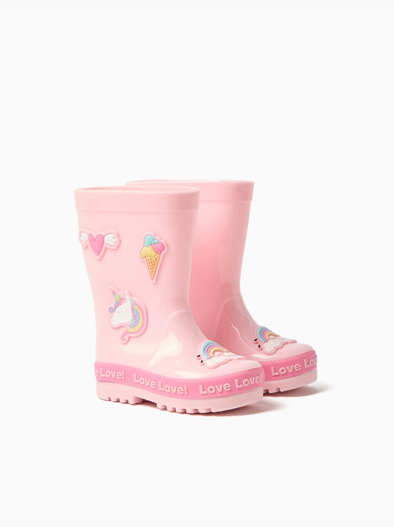 Bottes de pluie licorne, mo fashion Rose - Kiabi