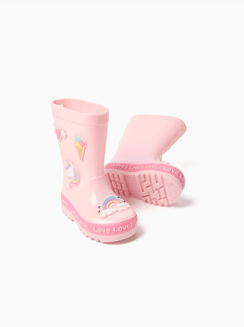Bottes de pluie licorne, mo fashion Rose - Kiabi